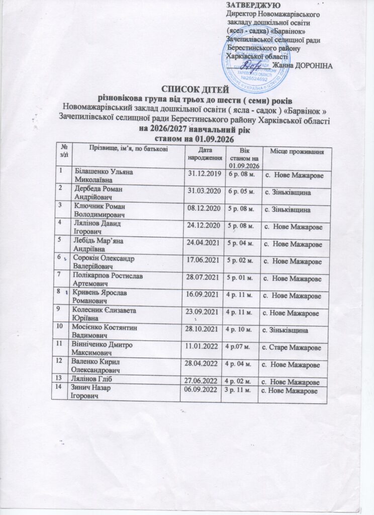 спис до 6